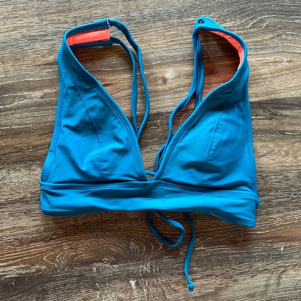 Target Strappy Tie Back Teal Bikini Top Approx Size XS